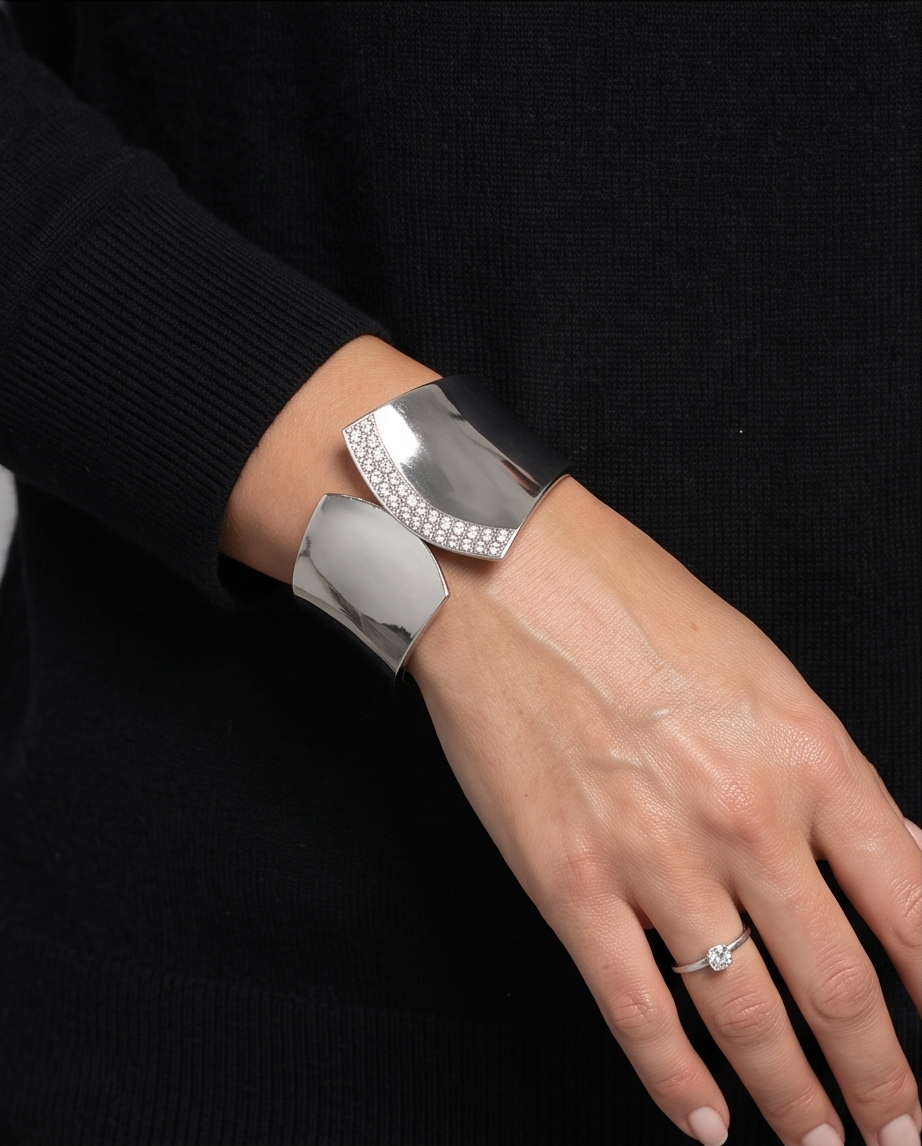 Silver Accent Diamond Bracelet