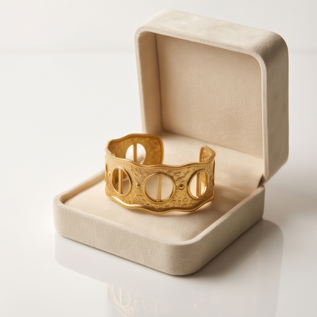 Stainless Steel Gold Chunky Bracelet