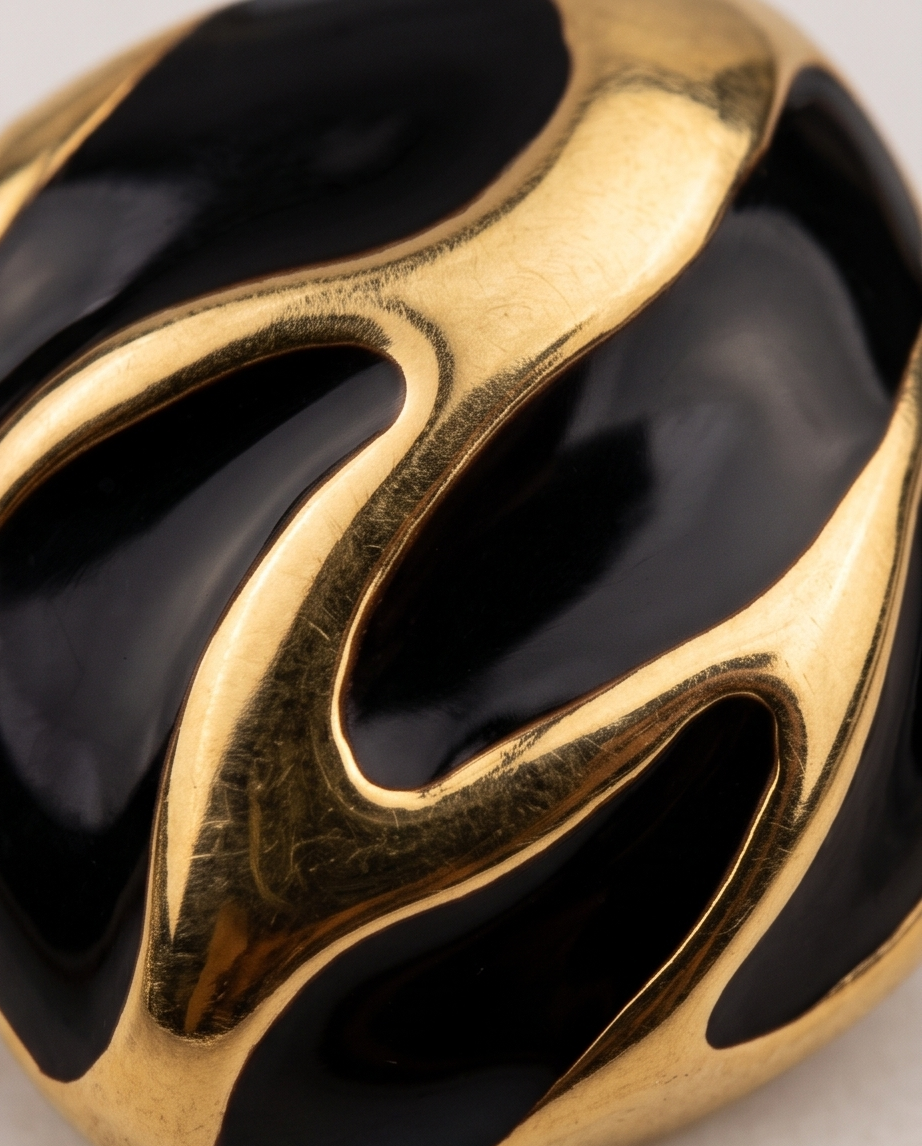 Stainless Steel Gold & Black Tessa Earring