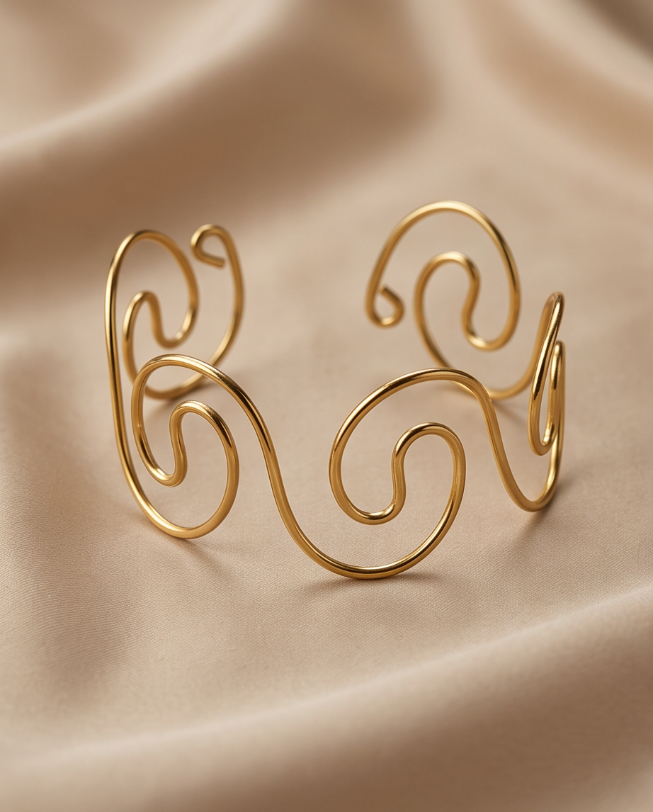 Stainless Steel Clarissa Swirl Bracelet