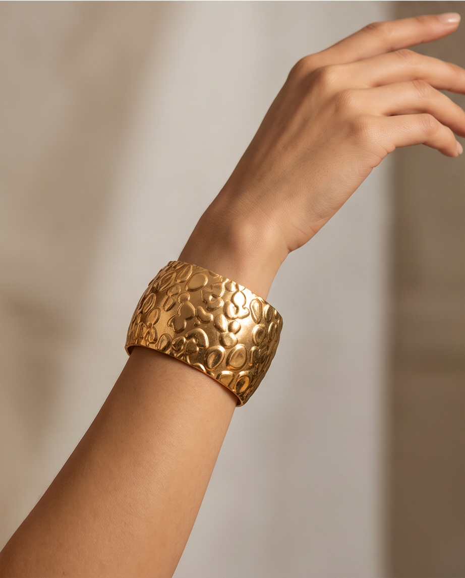 Michelle Gold Cuff Bracelet