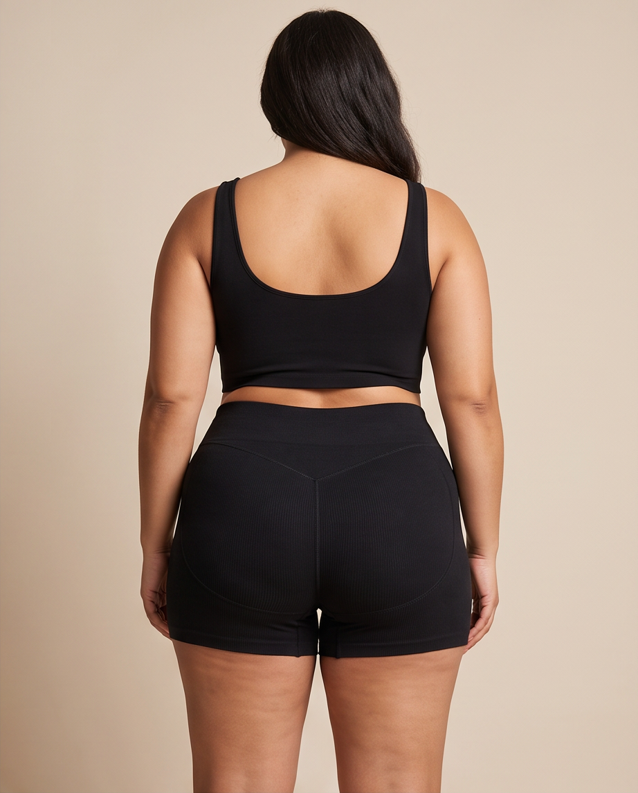 Plus Size Juicy Ribbed Underwear Shorts
