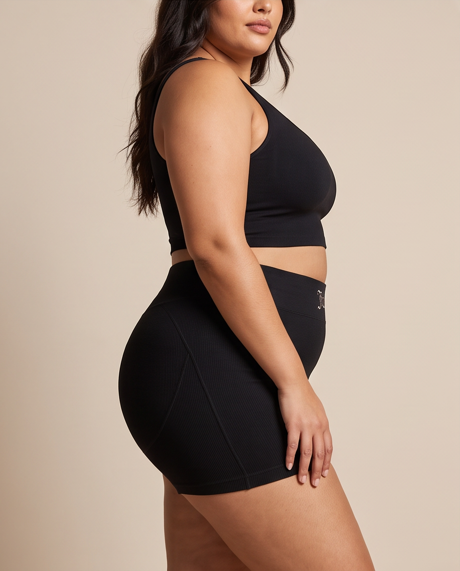 Plus Size Juicy Ribbed Underwear Shorts