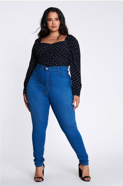 Plus Size High Waisted Blue Denim - MP1839