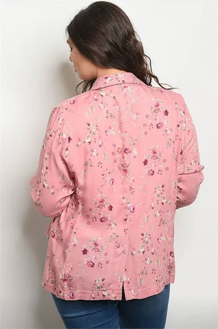 Plus Size Angela Blush Blazer - 1253