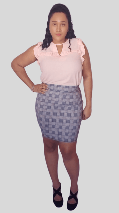 Mid-size Plaid Mini Skirt