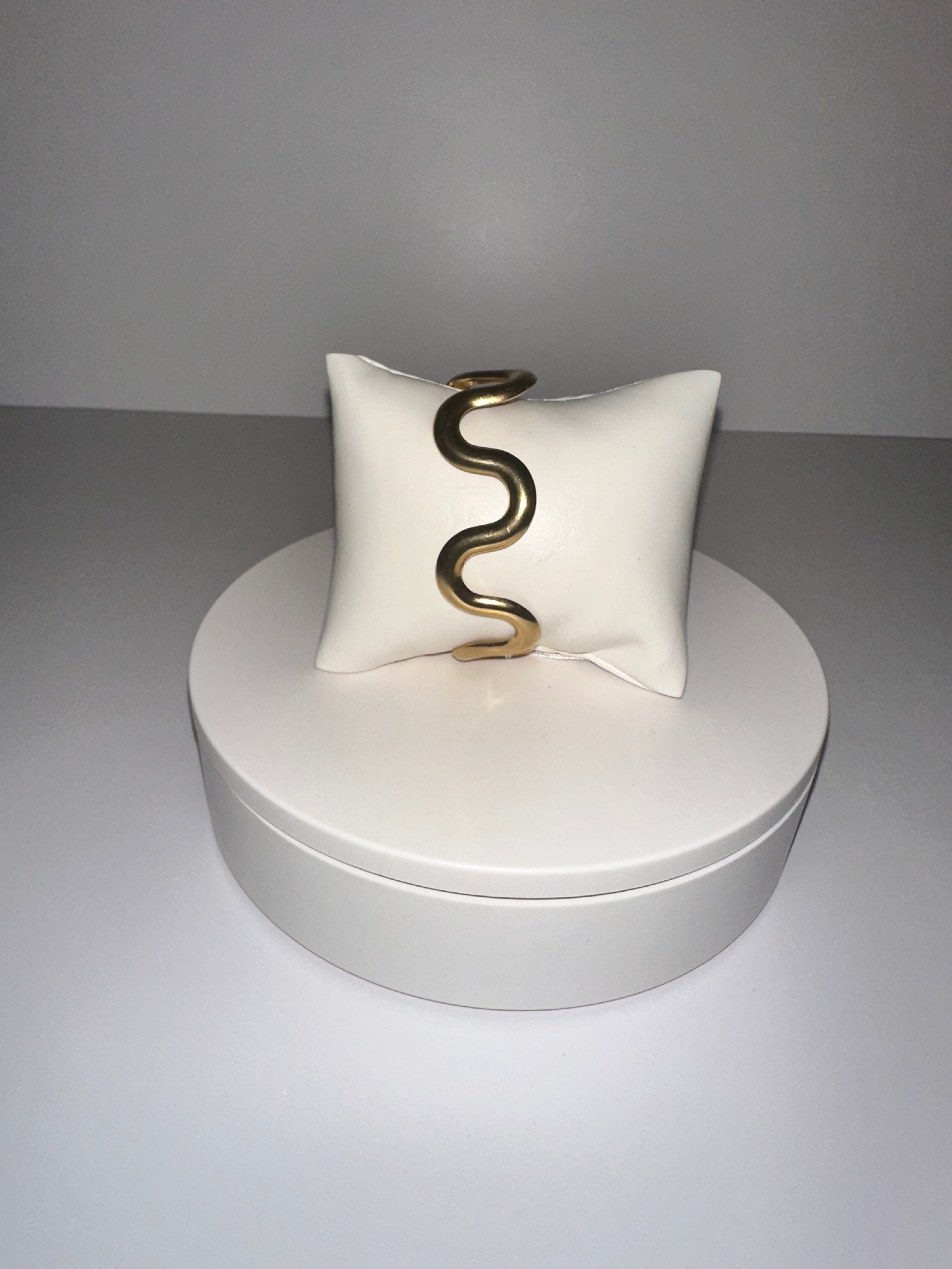 Stainless Steel Gold Swirl Bracelet - 1559