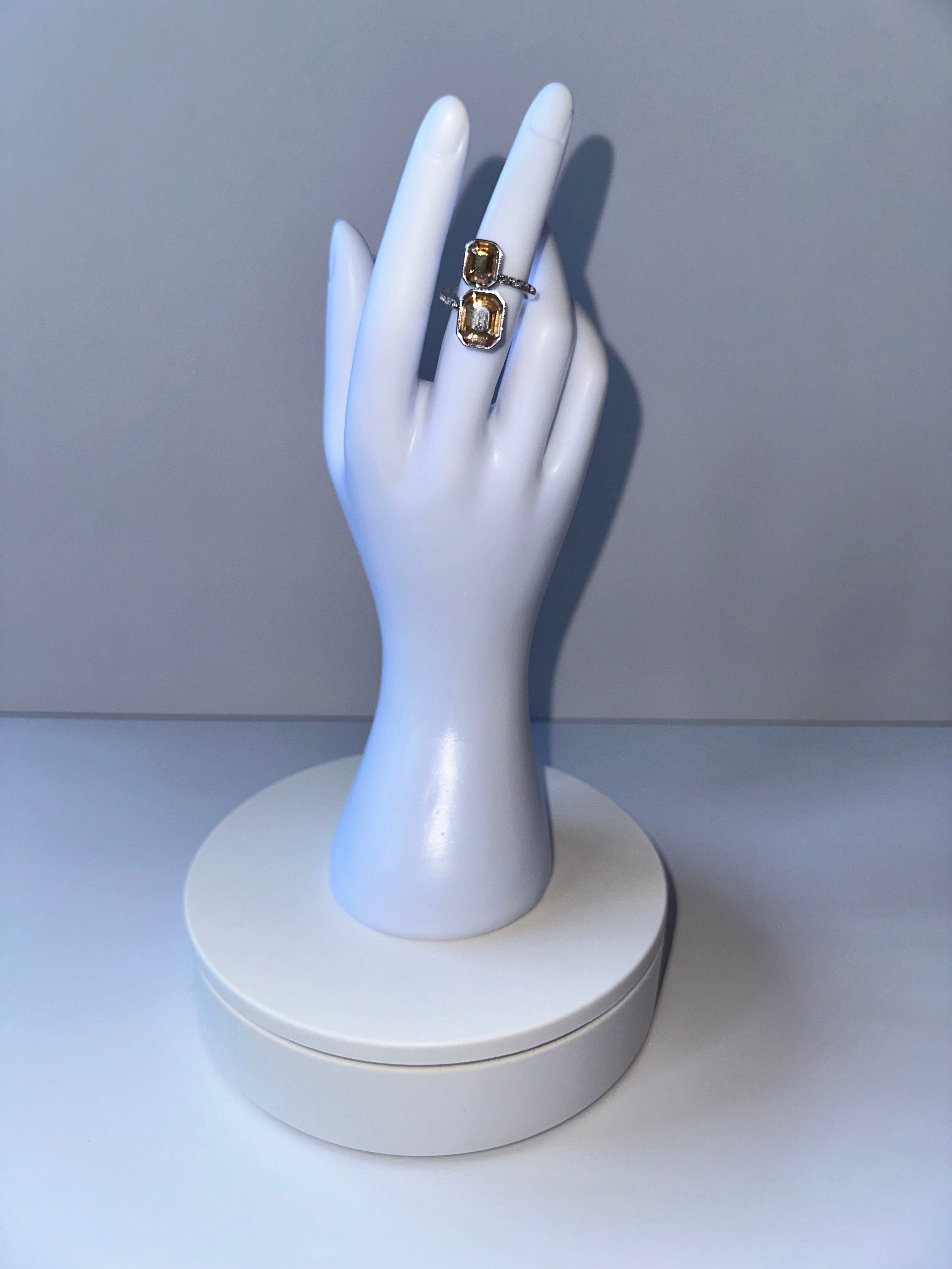 Gold Double Diamond Ring - 1588