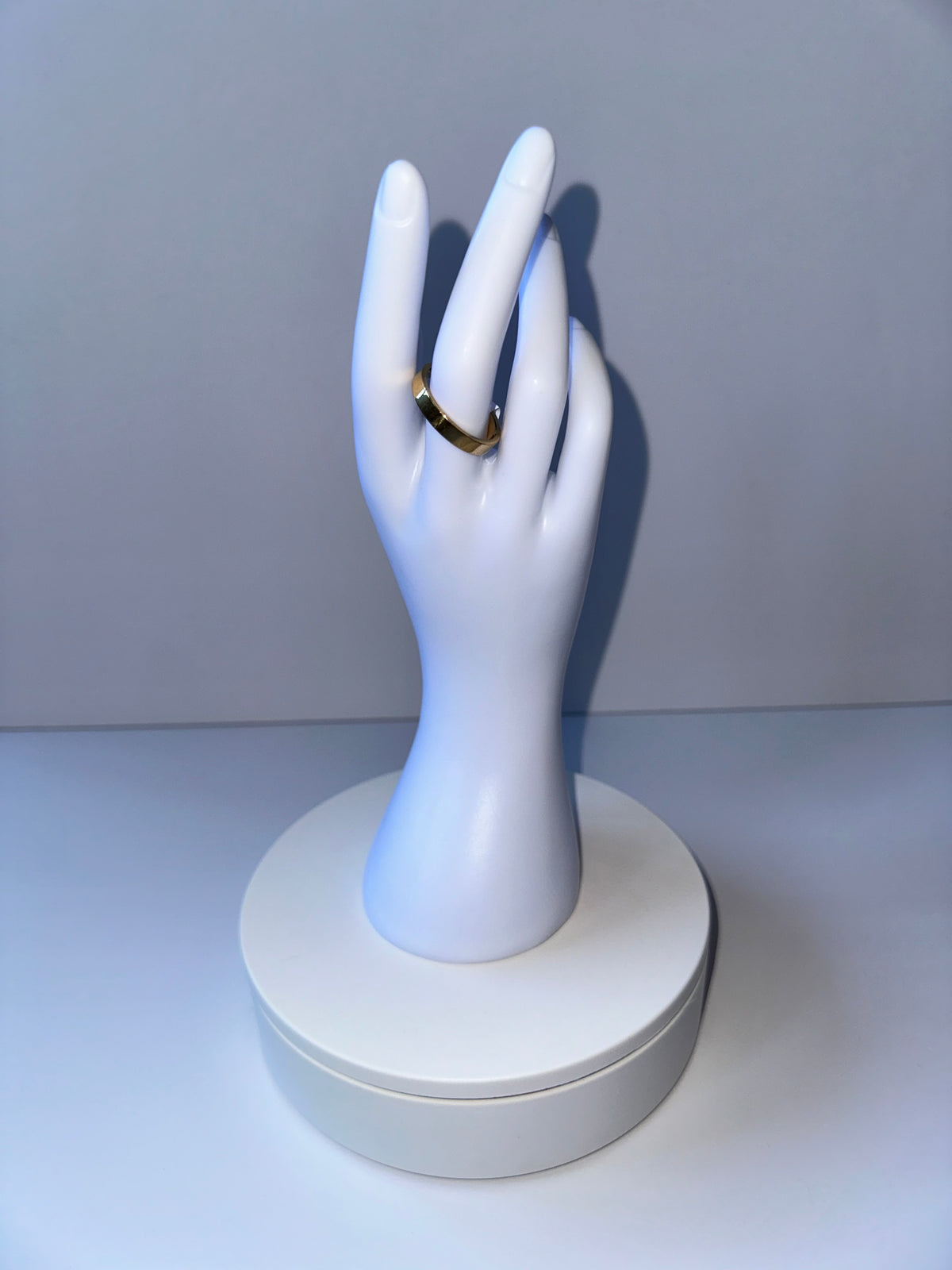 Stainless Steel Gold Round Ring - 1531